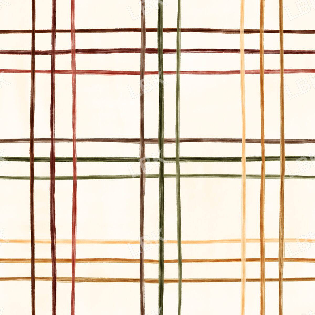 Watercolor Fall Plaid