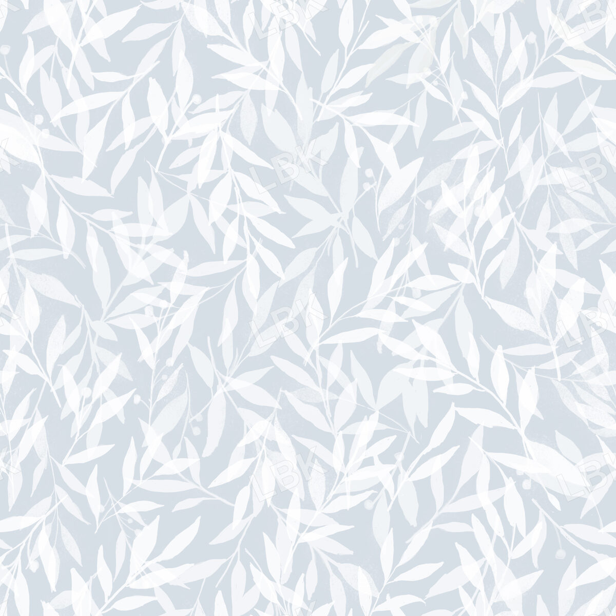 Light Blue Botanical Leaves