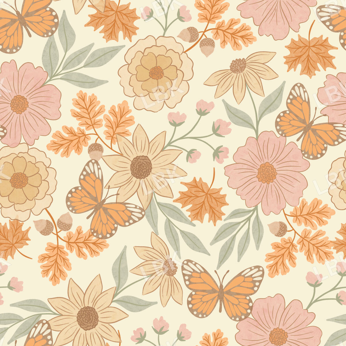 Fall Floral and Butterflies