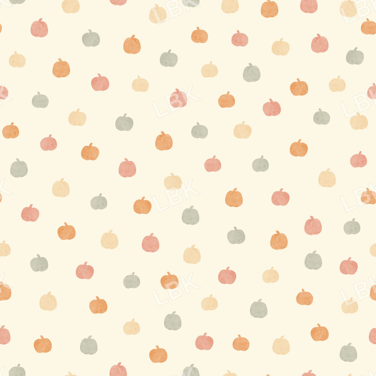 Fall Pumpkin Polka Dots