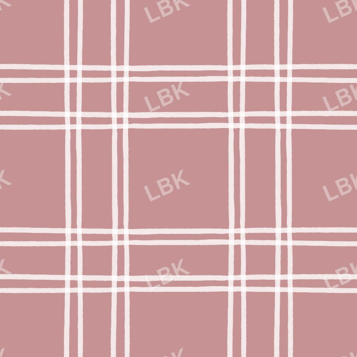 Classic Gingham Taupe Red Muted Pink