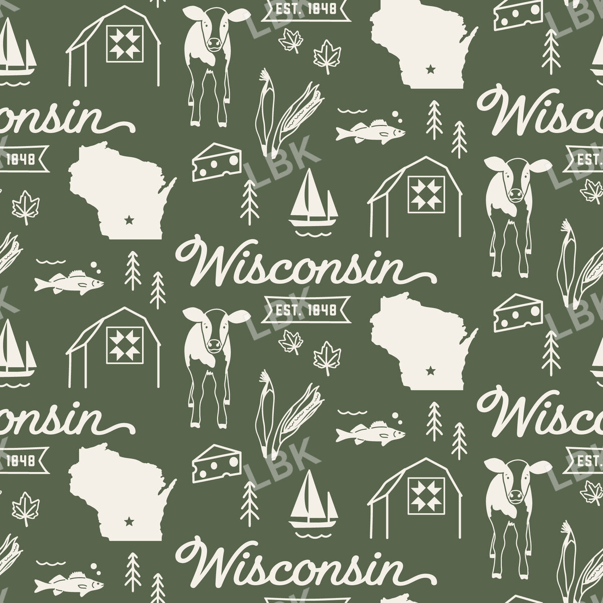Wisconsin-forest green