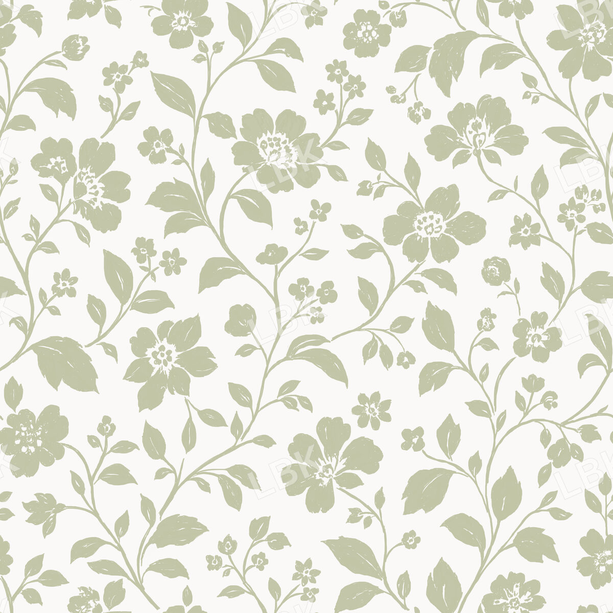 Floral Toile-Sage