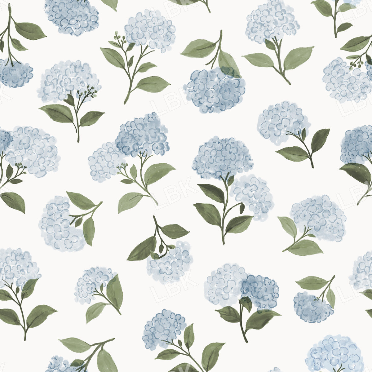 Hydrangea Floral Light Blue