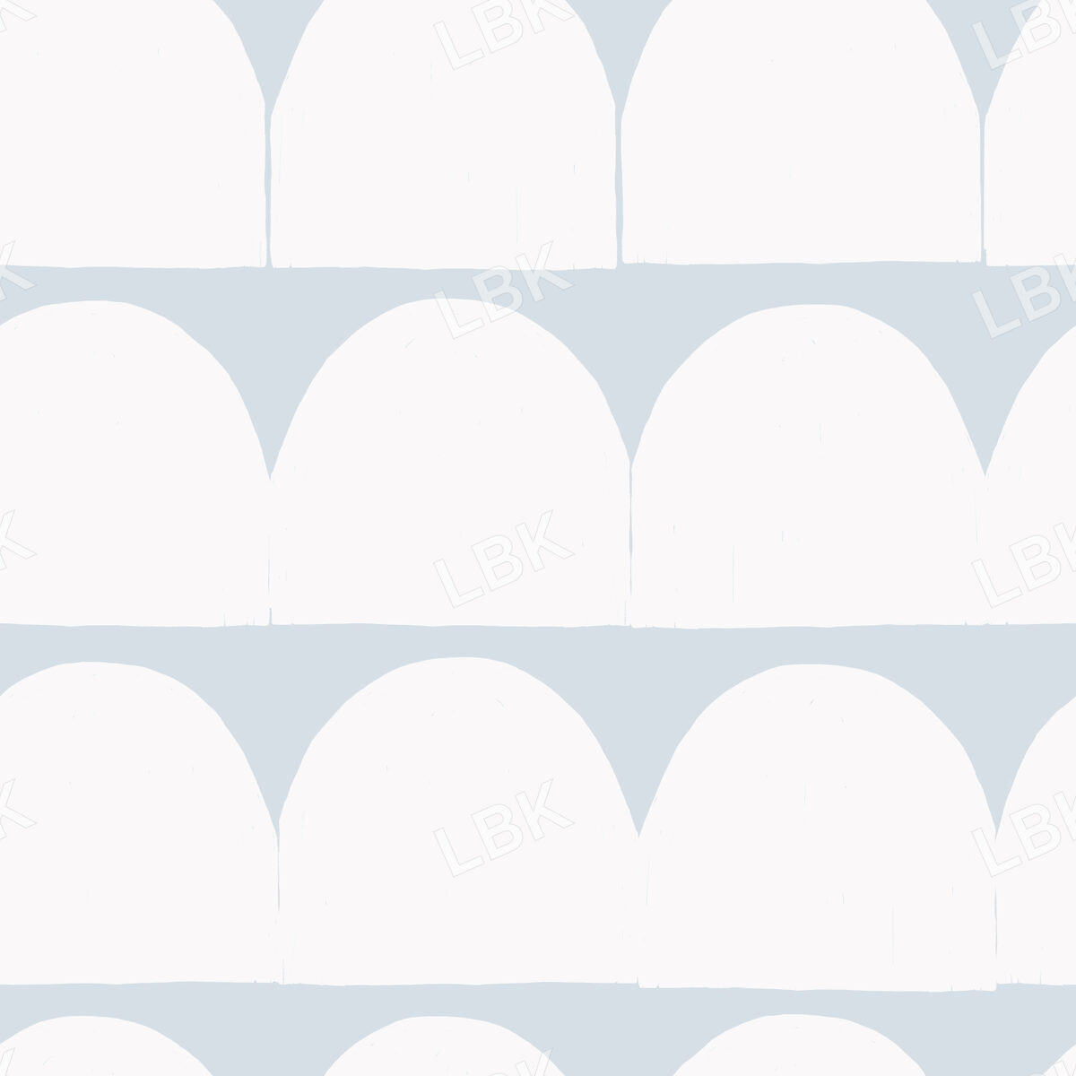 Chic Farmhouse Scallops White Light Blue