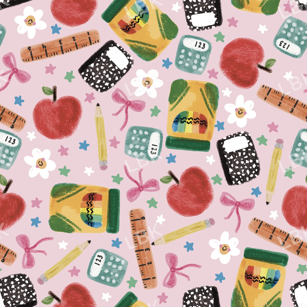 supplies pink 12x12