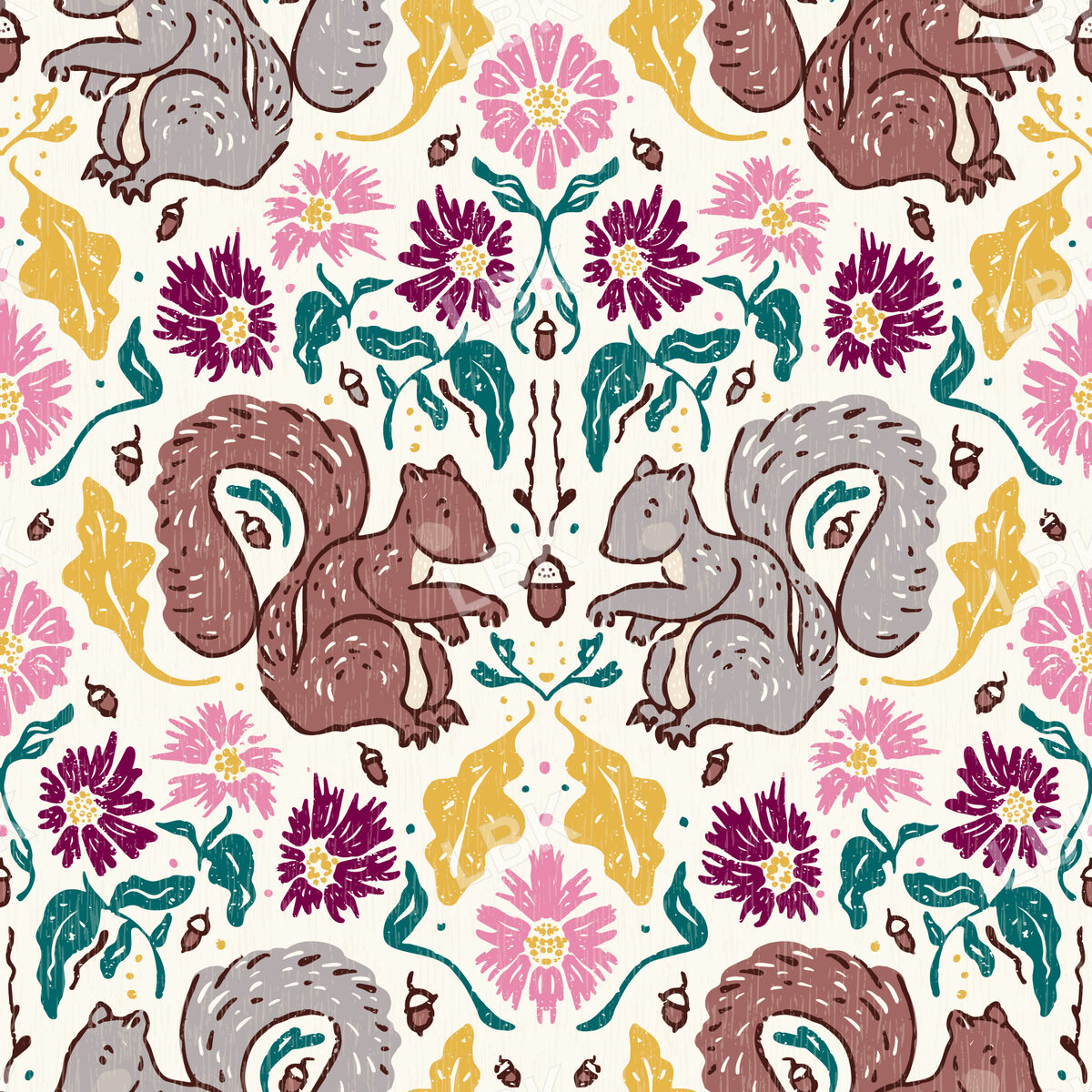Nutmeg Squirrel Tapestry