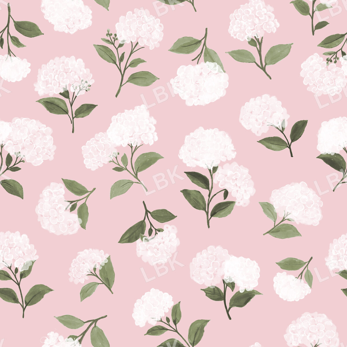 Hydrangea Floral Blush Pink