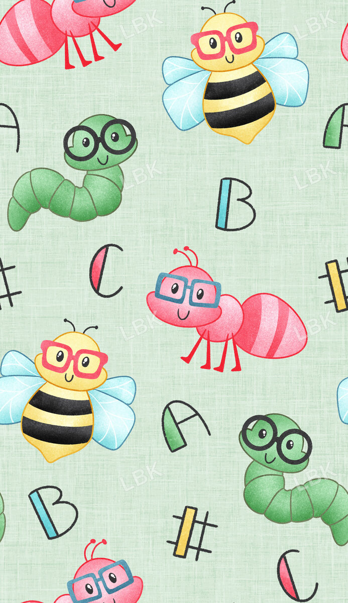 Book Worm Bugs Green