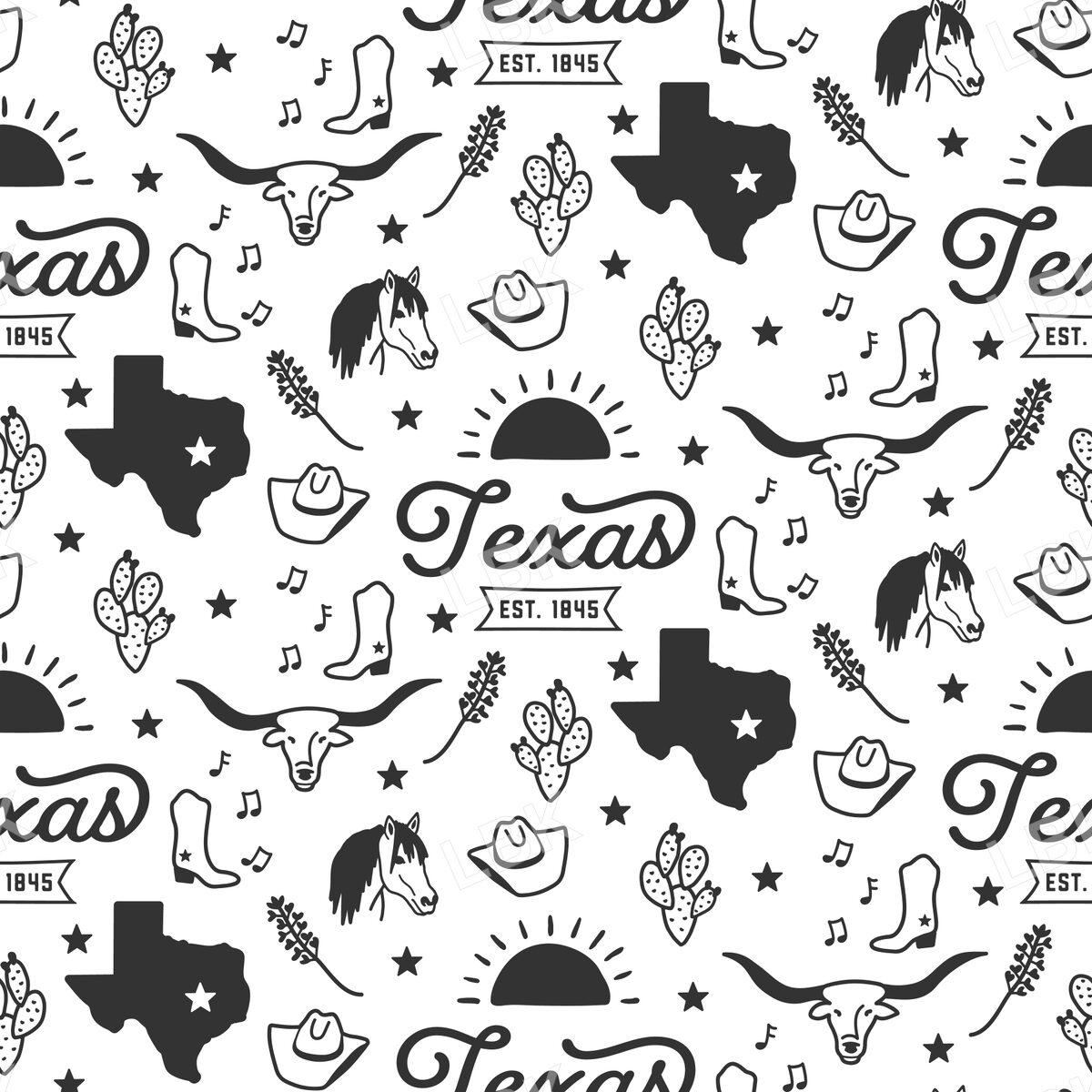 Texas-black white