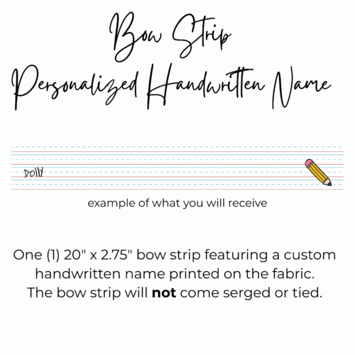 Bow Strip Personalized Name Bow