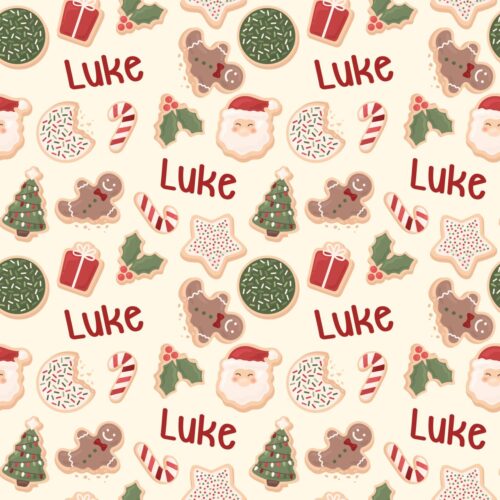 Custom Name Printed Fabric