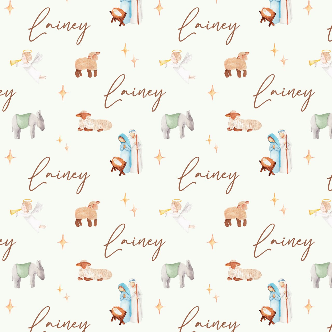 Nativity — Custom Name Printed Fabric