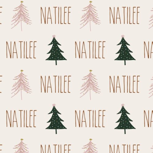 Christmas Trees — Custom Name Printed Fabric