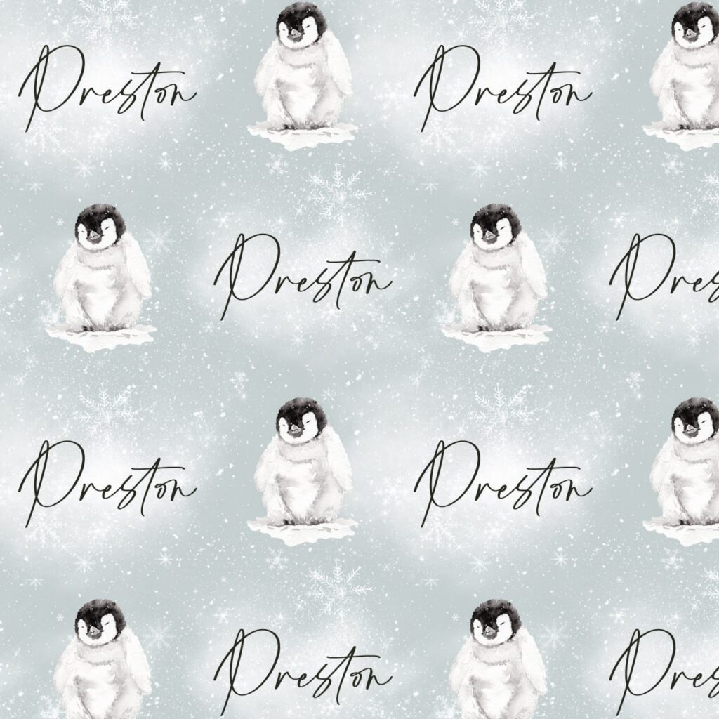Custom Name Printed Fabric