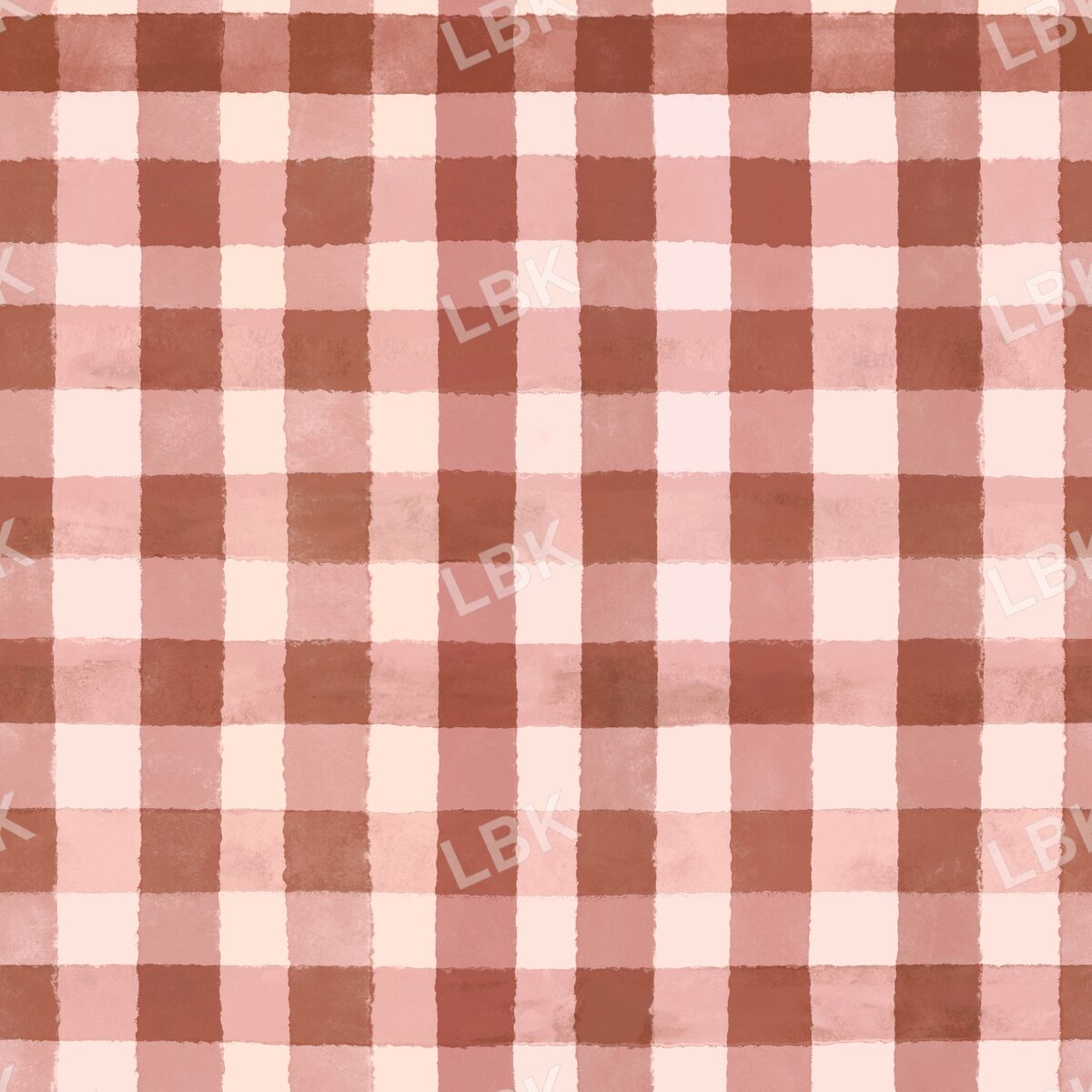Fall harvest gingham plaid - rust/blush