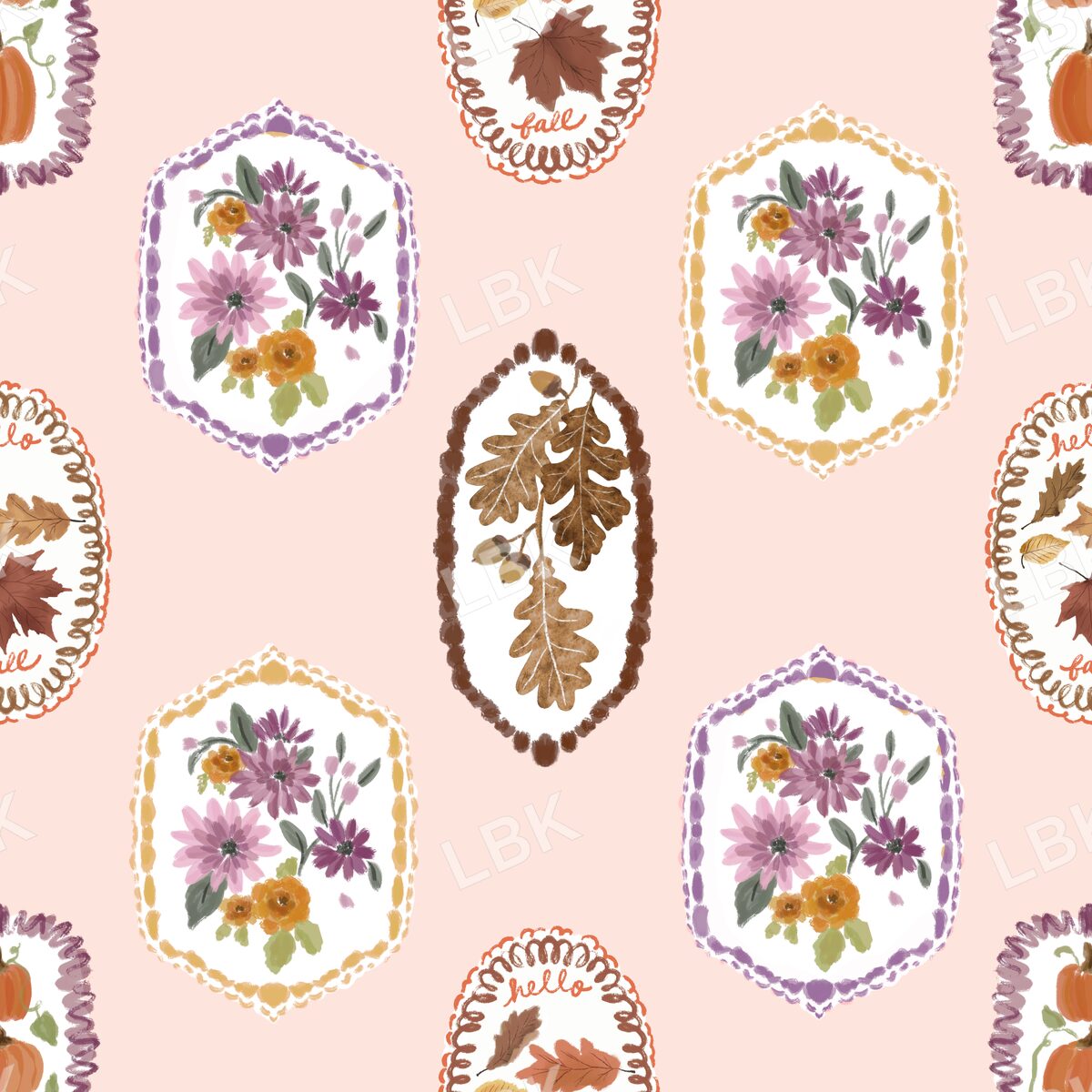 Hello Fall frames - blush