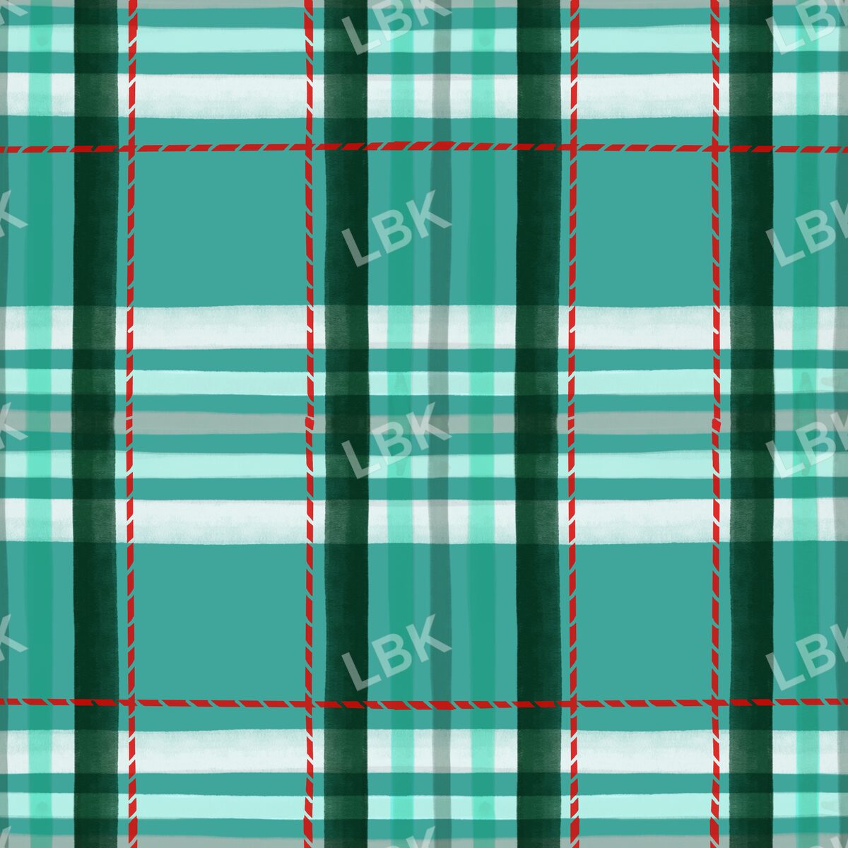 turquoise plaid