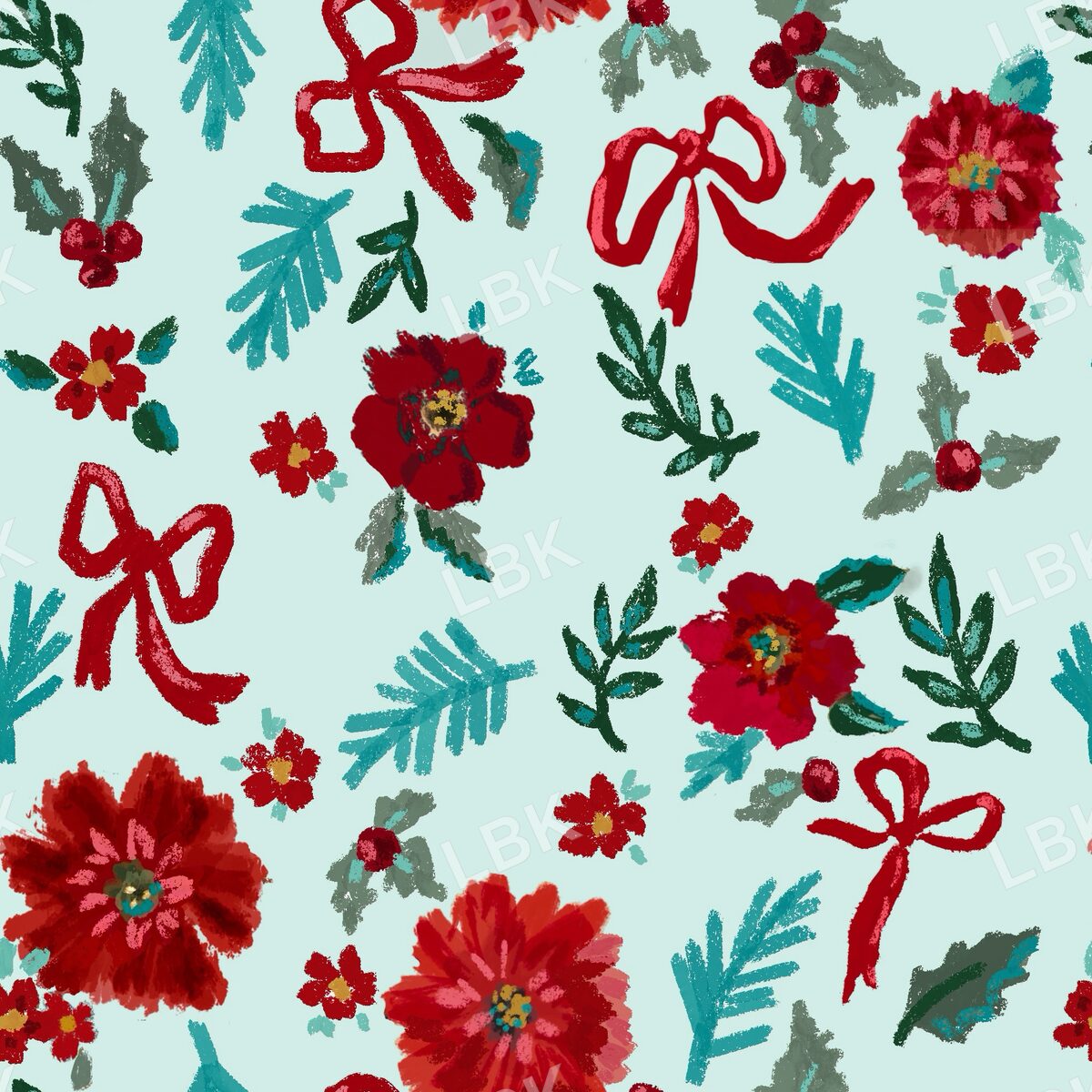 Scattered joy floral mint