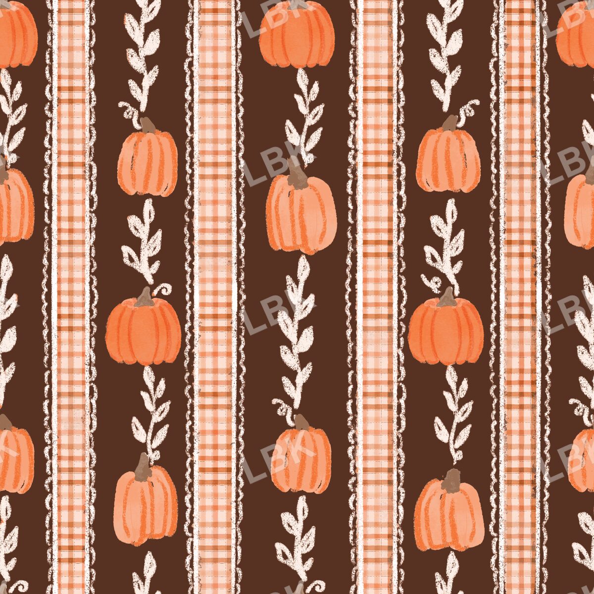 Pumpkin lane stripe - brown
