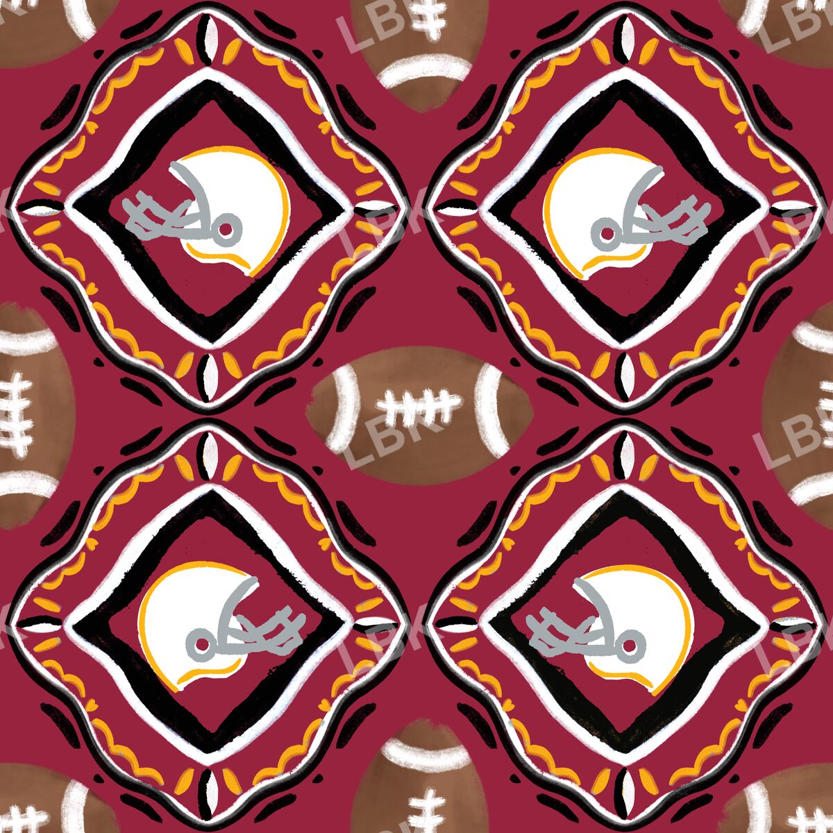Arizona team football tiles cardinal red