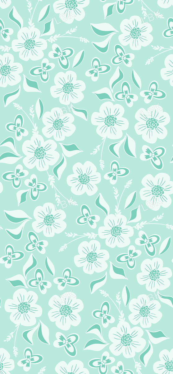 Hoppy Easter Tonal Floral Mint
