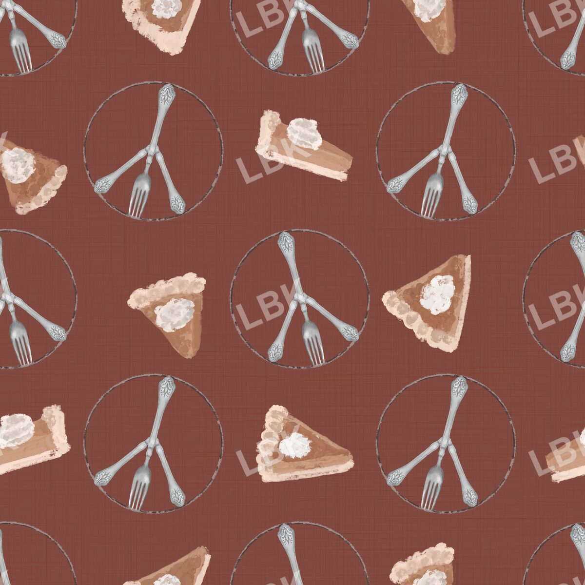 Peace and Pie mahogany brown