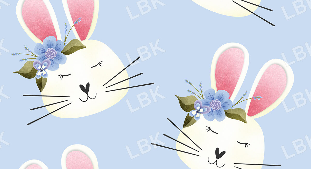 Hoppy Easter Honey Bunny Blue