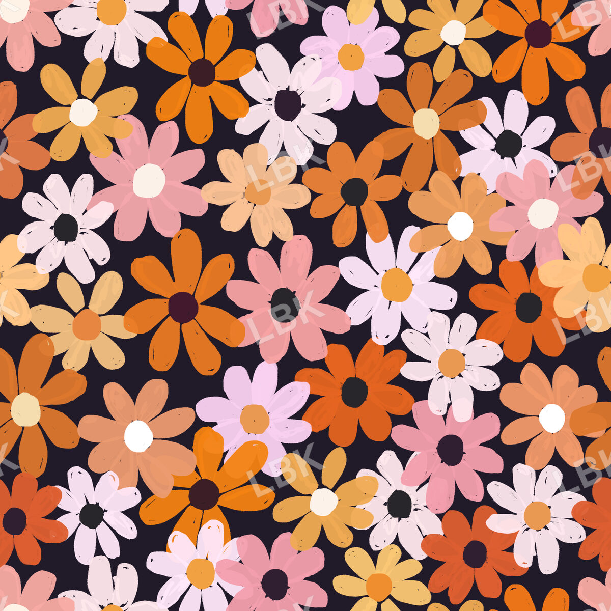 Spooky Disty Floral - dark