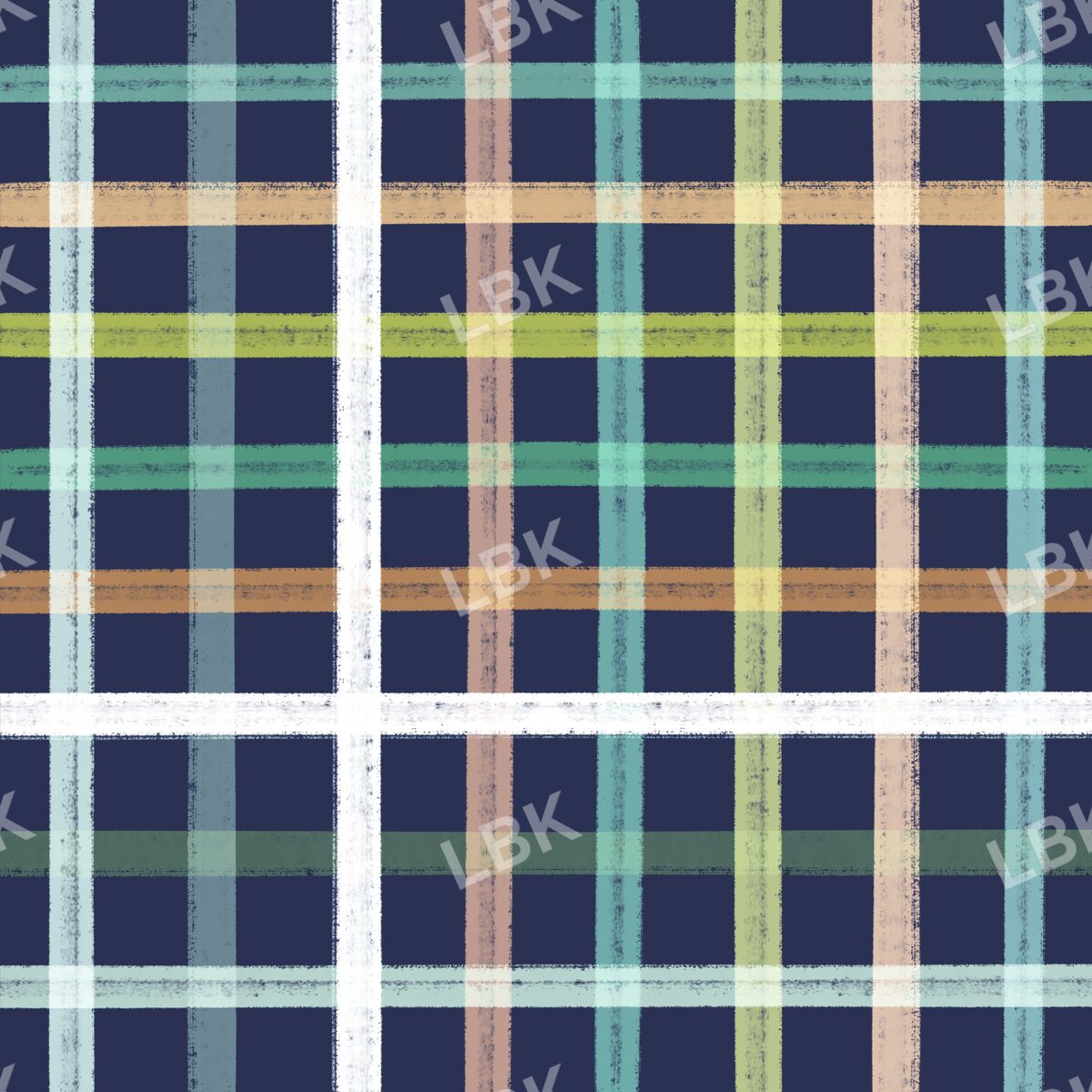 Pine woods plaid navy multi