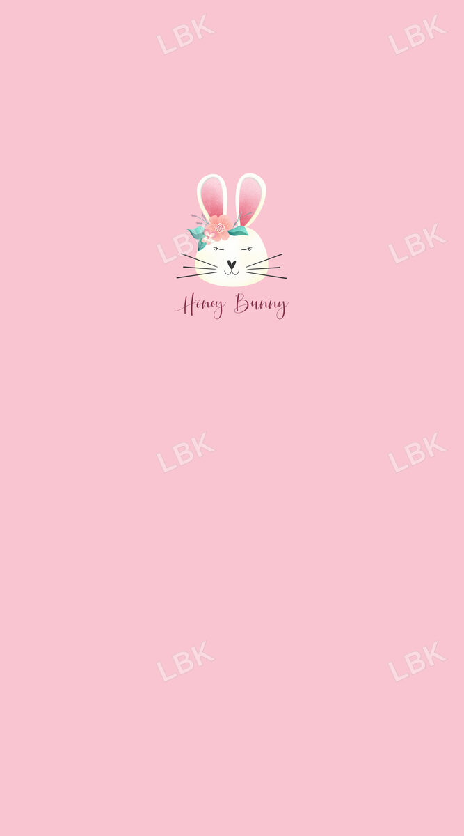 Hoppy Easter Panel Honey Bunny Pink