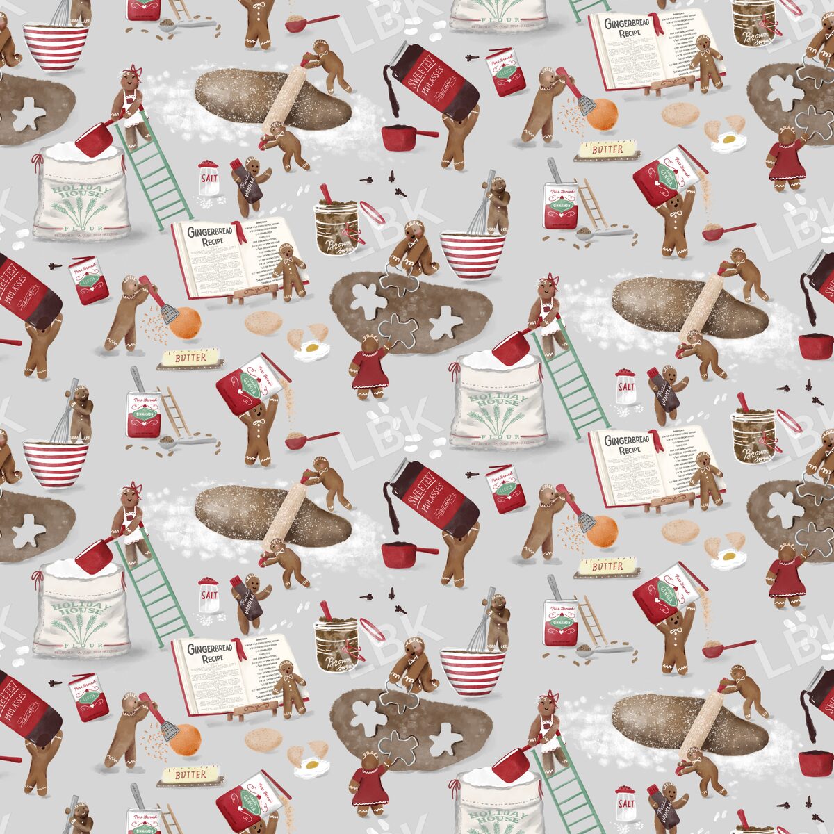Gingerbread bakers light gray