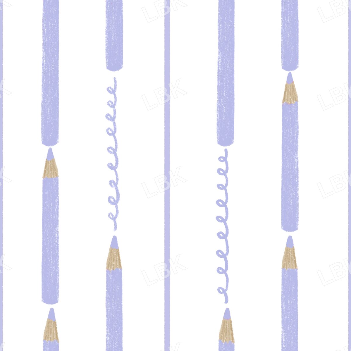 Colored pencil scribble stripe - white purple pencil