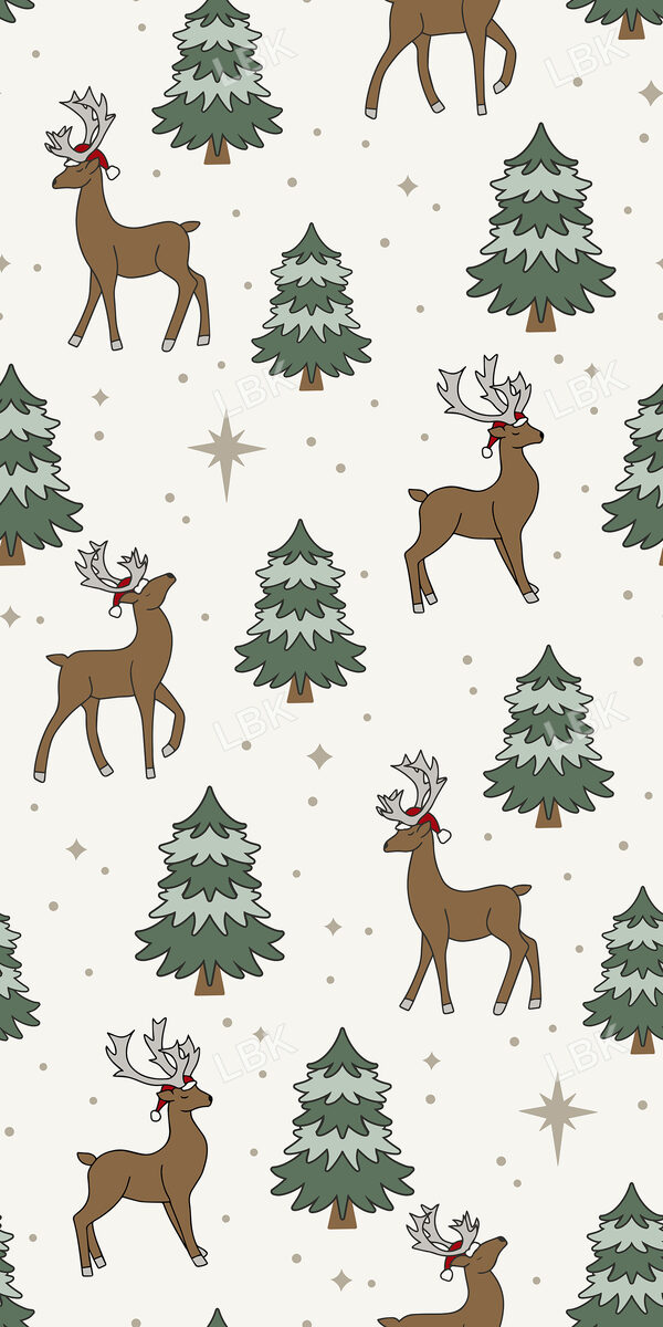 Classic Christmas Reindeer White