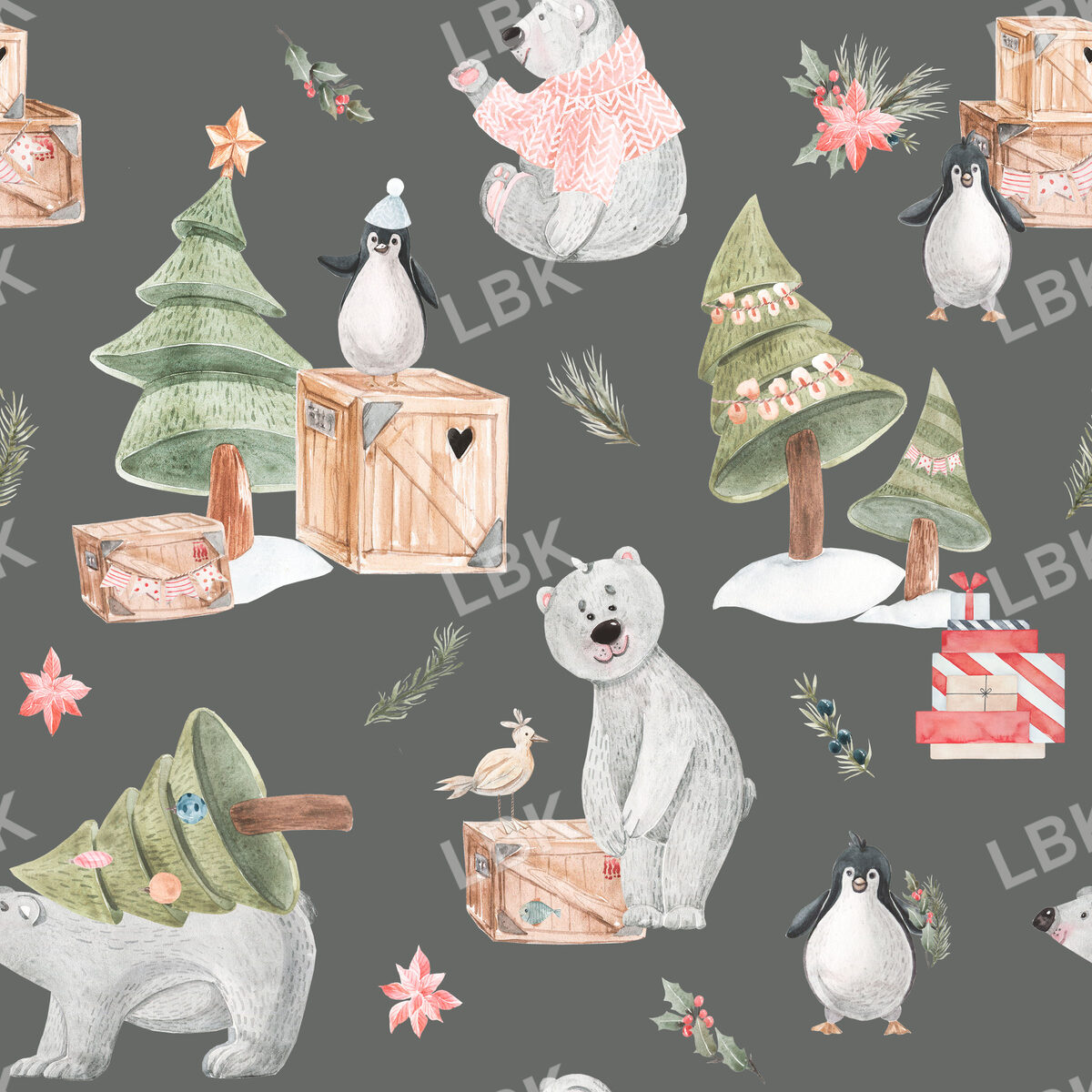 Christmas Delivery on Gray