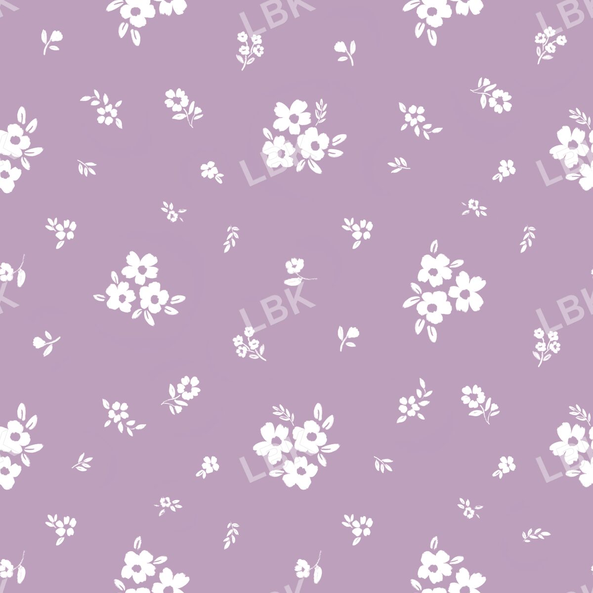 Scattered posies dusty purple