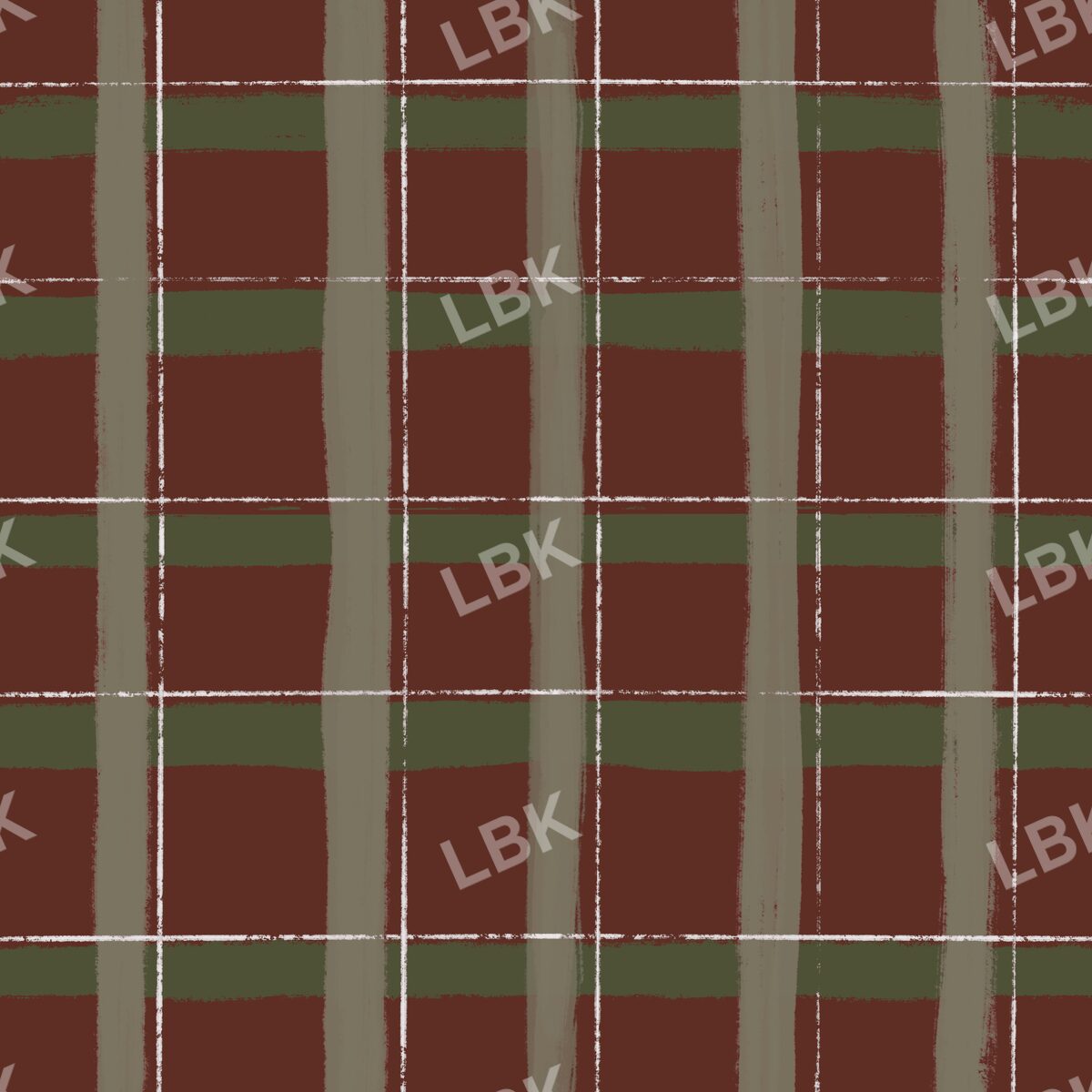 Raisin and green plaid