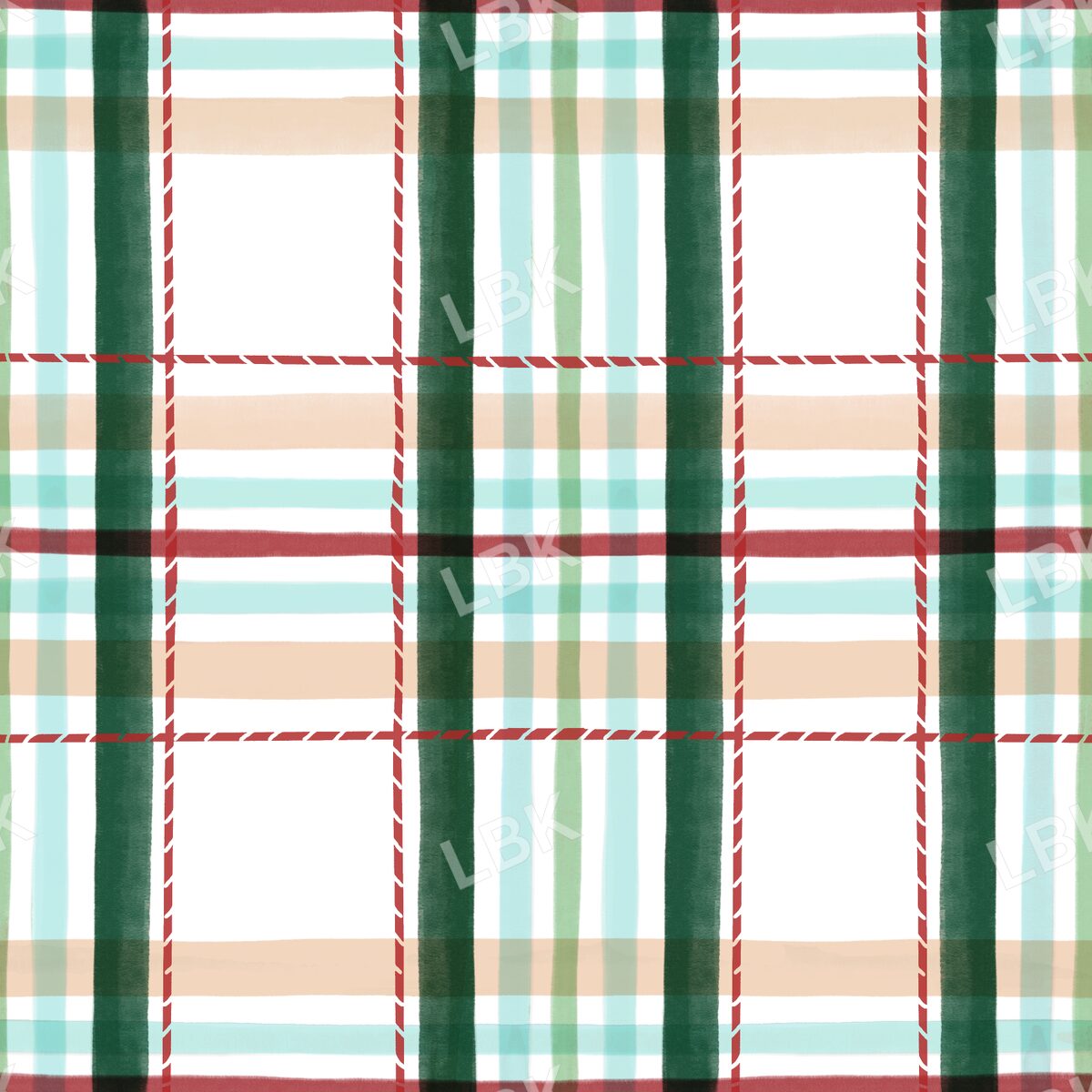 white tan blue green plaid