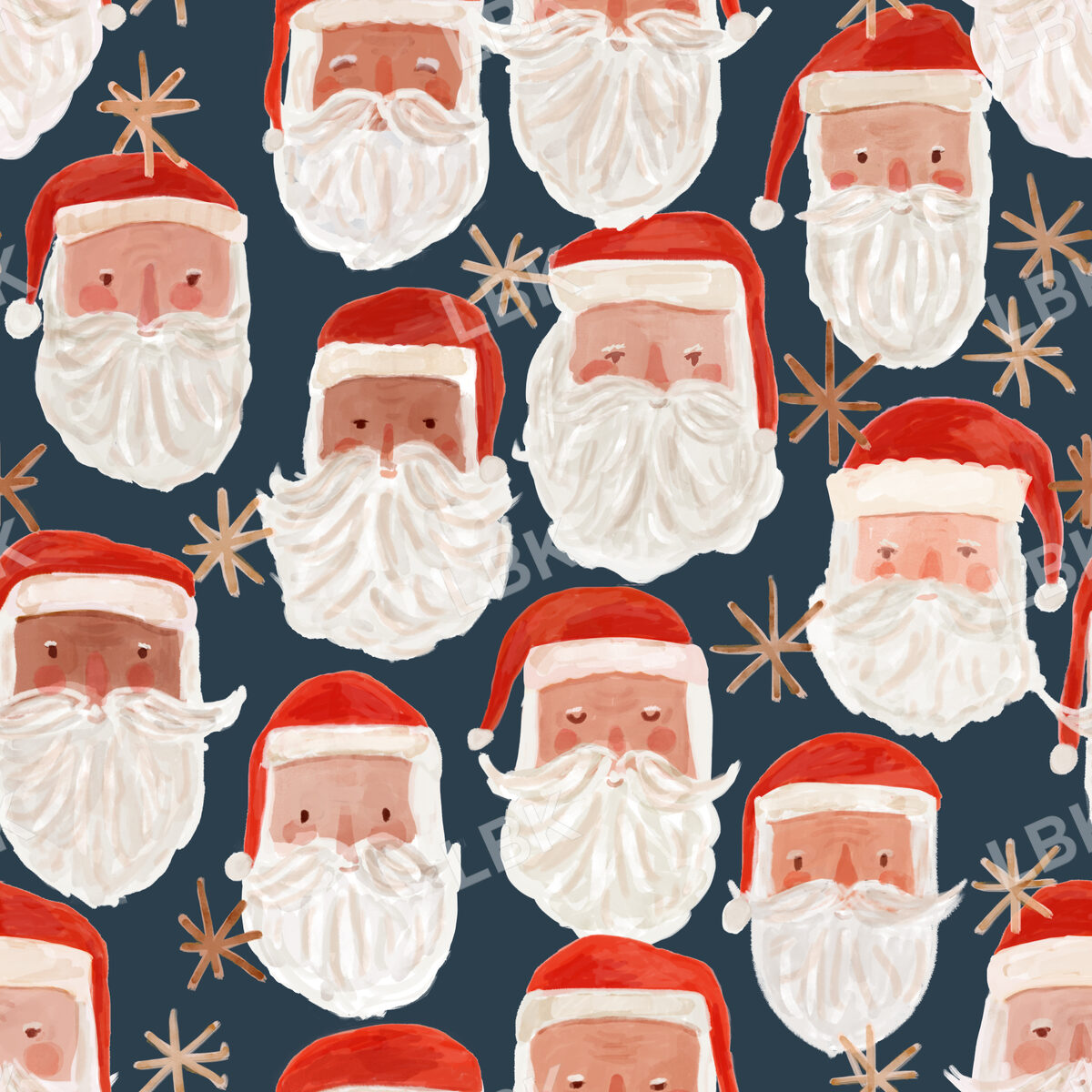 Merry Faces-Midnight Blue