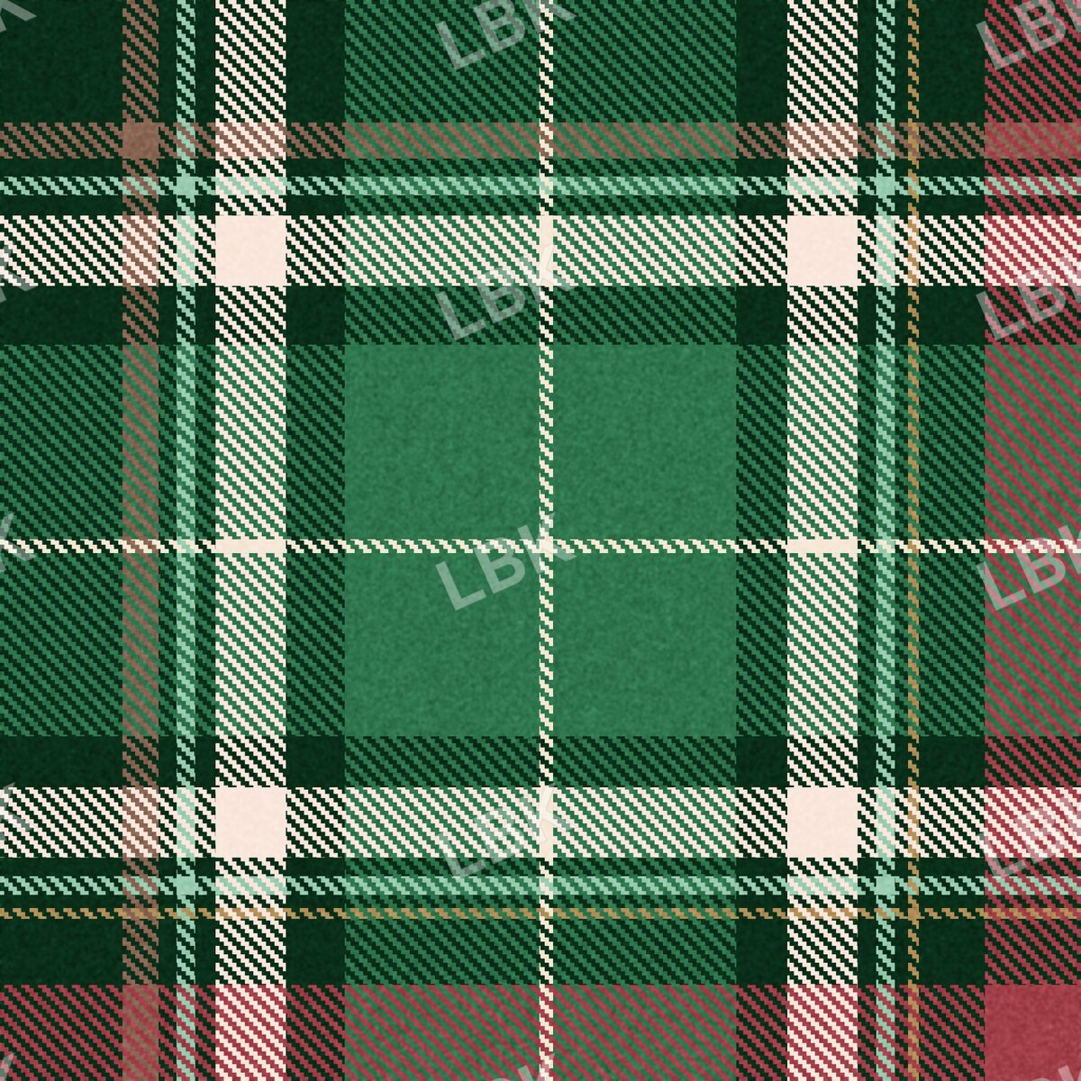 Holiday dark green red plaid