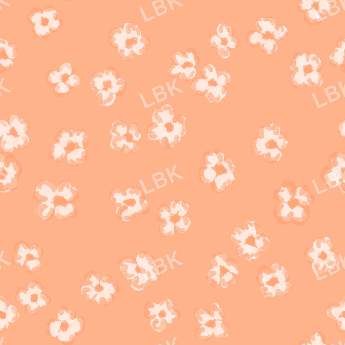 Tossed blossoms - light orange