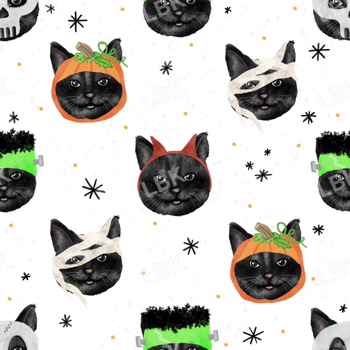 Meowlloween light gray star