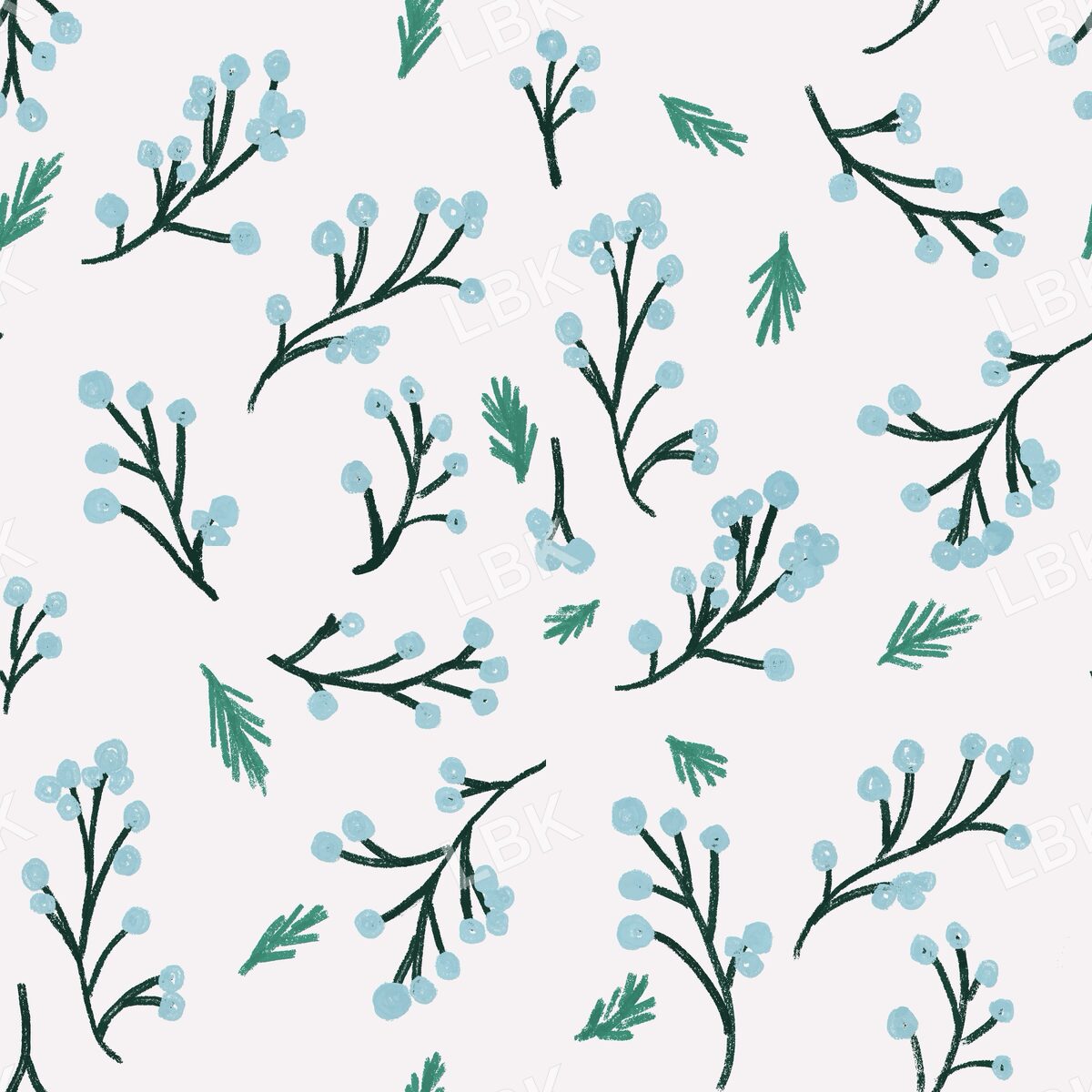 Pine and berry white and navy