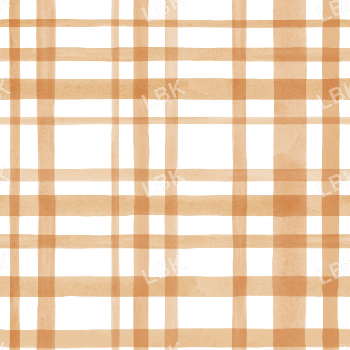 Matte Orange Watercolor Plaid