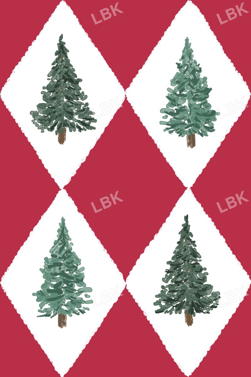 Tree argyle red