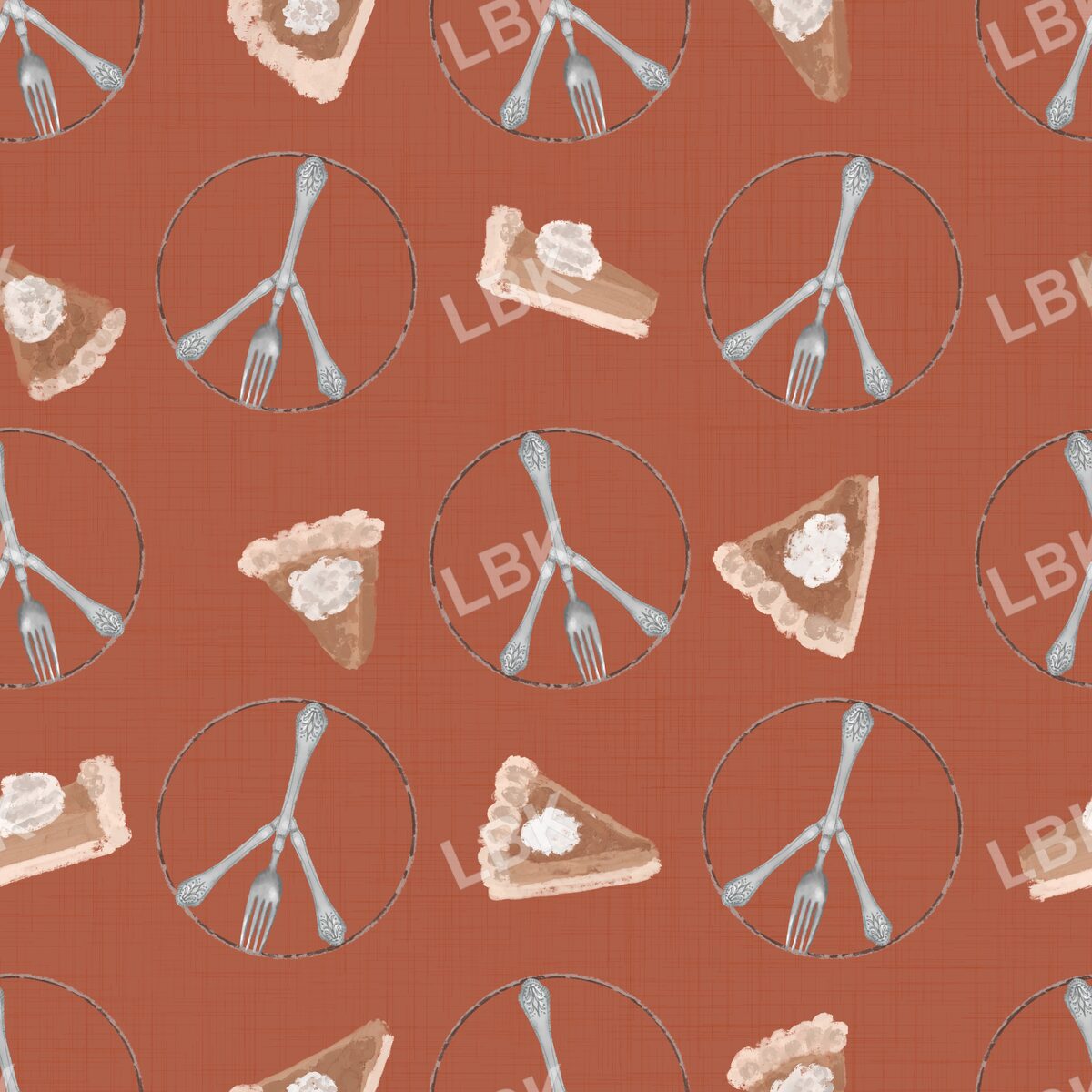 Peace and Pie rustic orange