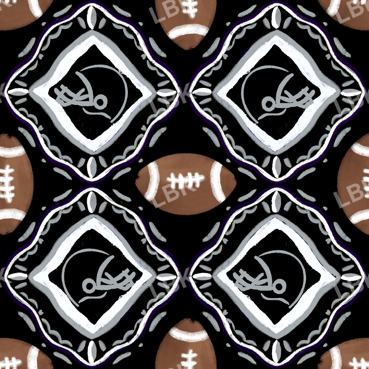Las Vegas team football tiles black