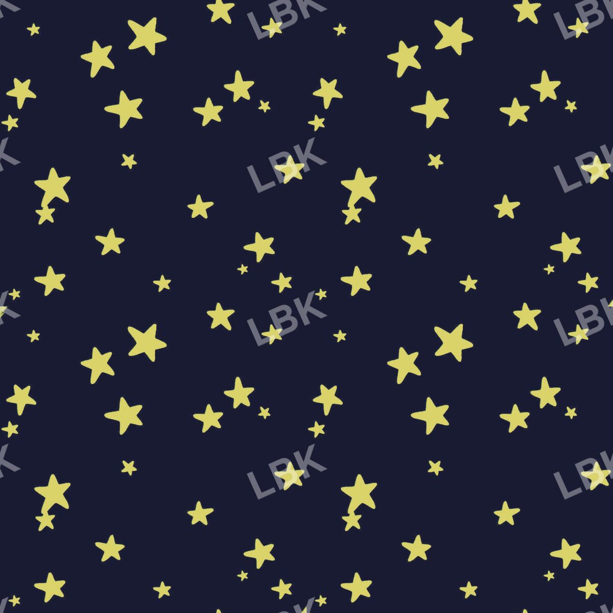 Scattered yellow stars on navy blue
