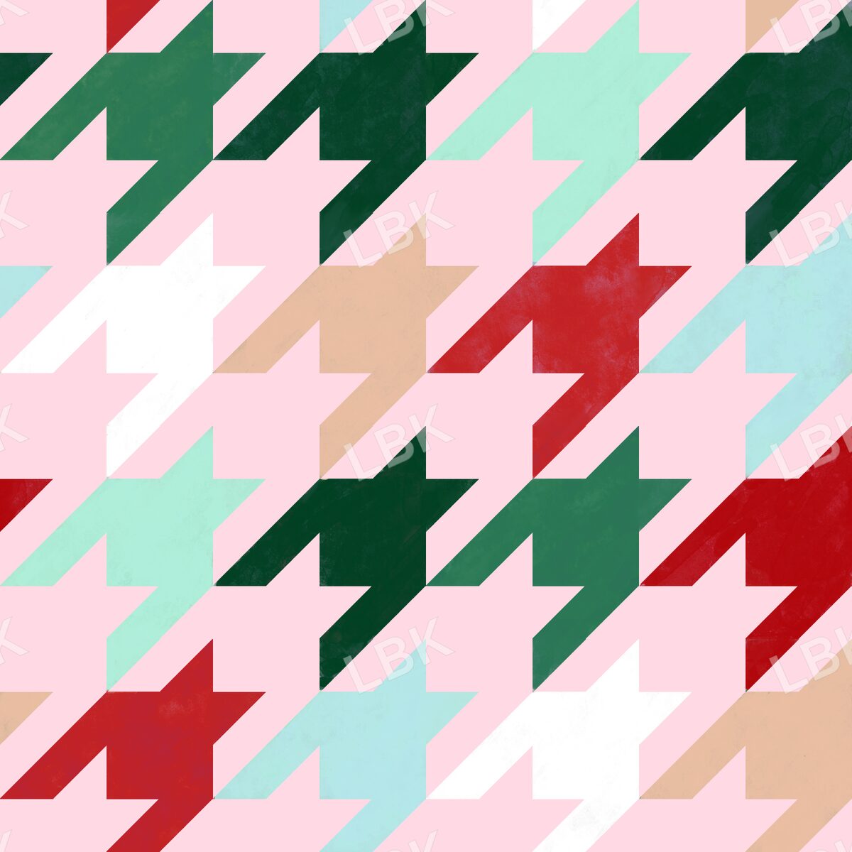 Houndstooth - pink