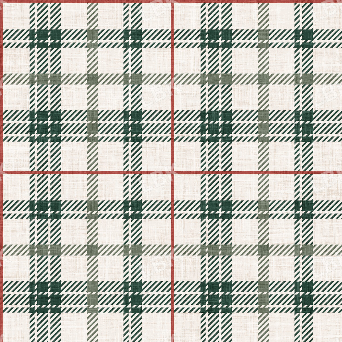 Christmas Faux Flannel Plaid Christmas Tree